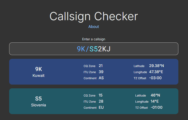 Callsign Lookup using a Trie