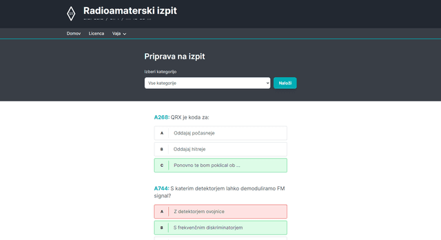 Slovenian amateur radio exam practice